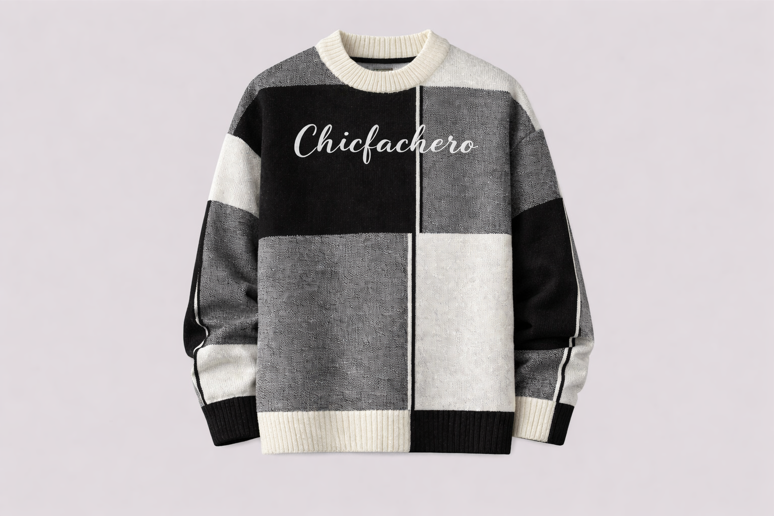 Chicfachero Signature Checkered Knit Sweater