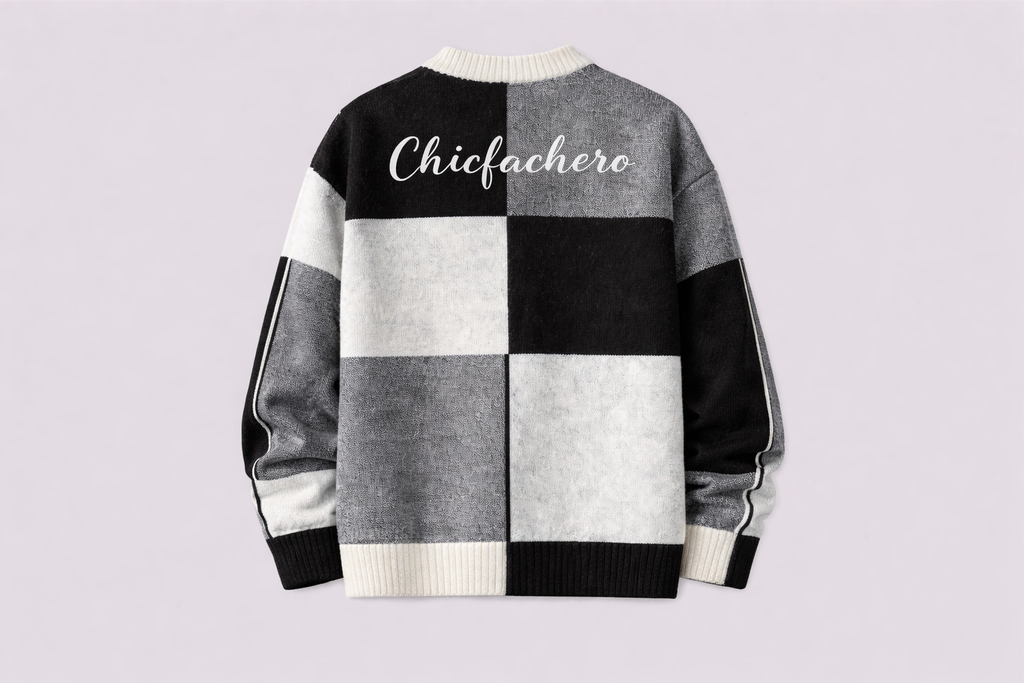 Chicfachero Signature Checkered Knit Sweater