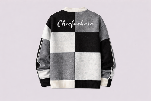 Chicfachero Signature Checkered Knit Sweater