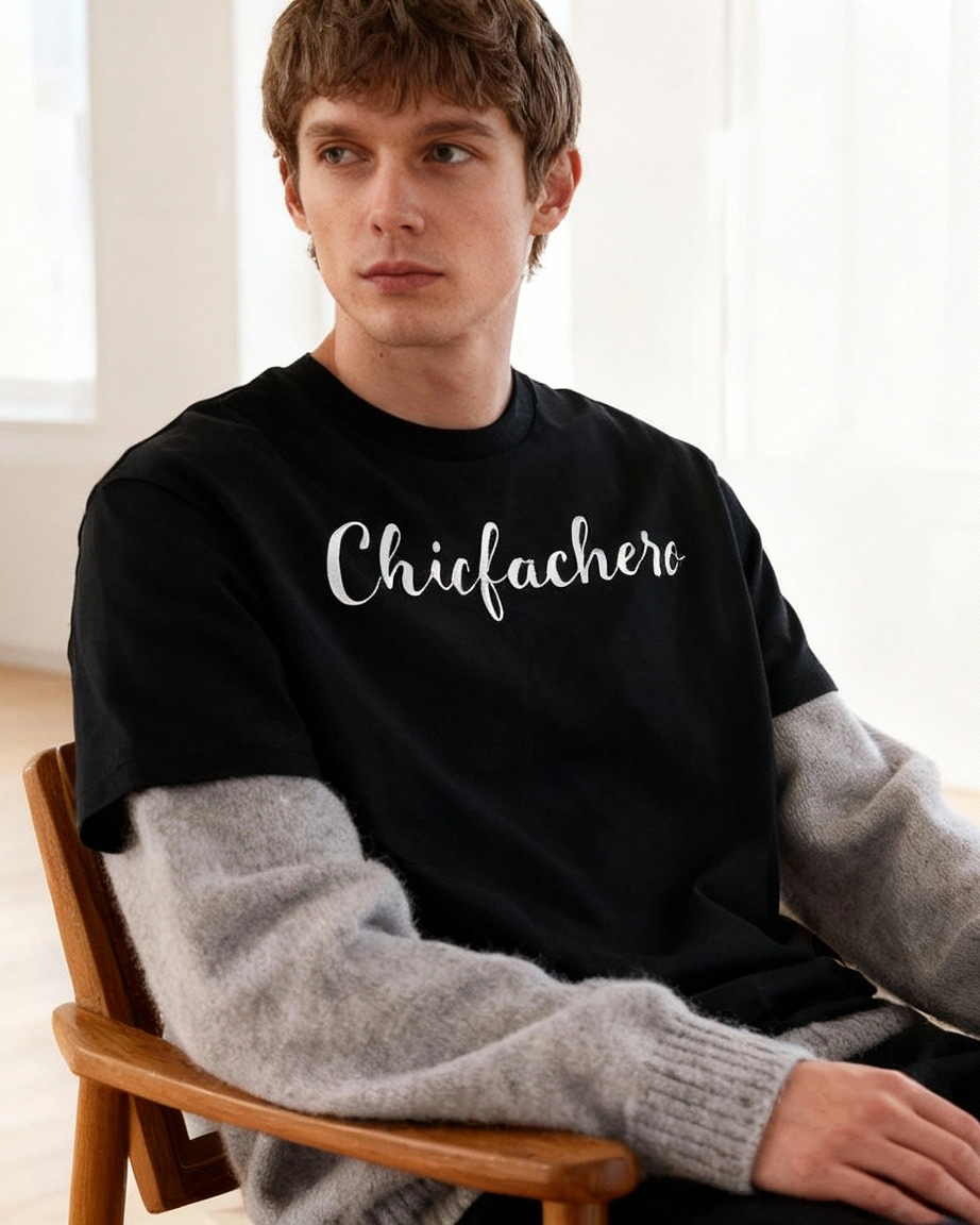 Chicfachero “Born to Dress Well” Signature Tee Black