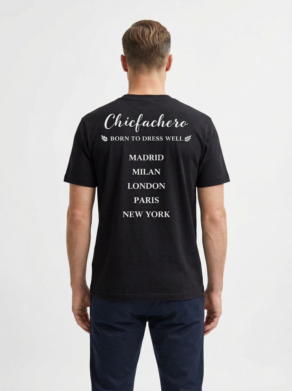 Chicfachero “Born to Dress Well” Signature Tee Black