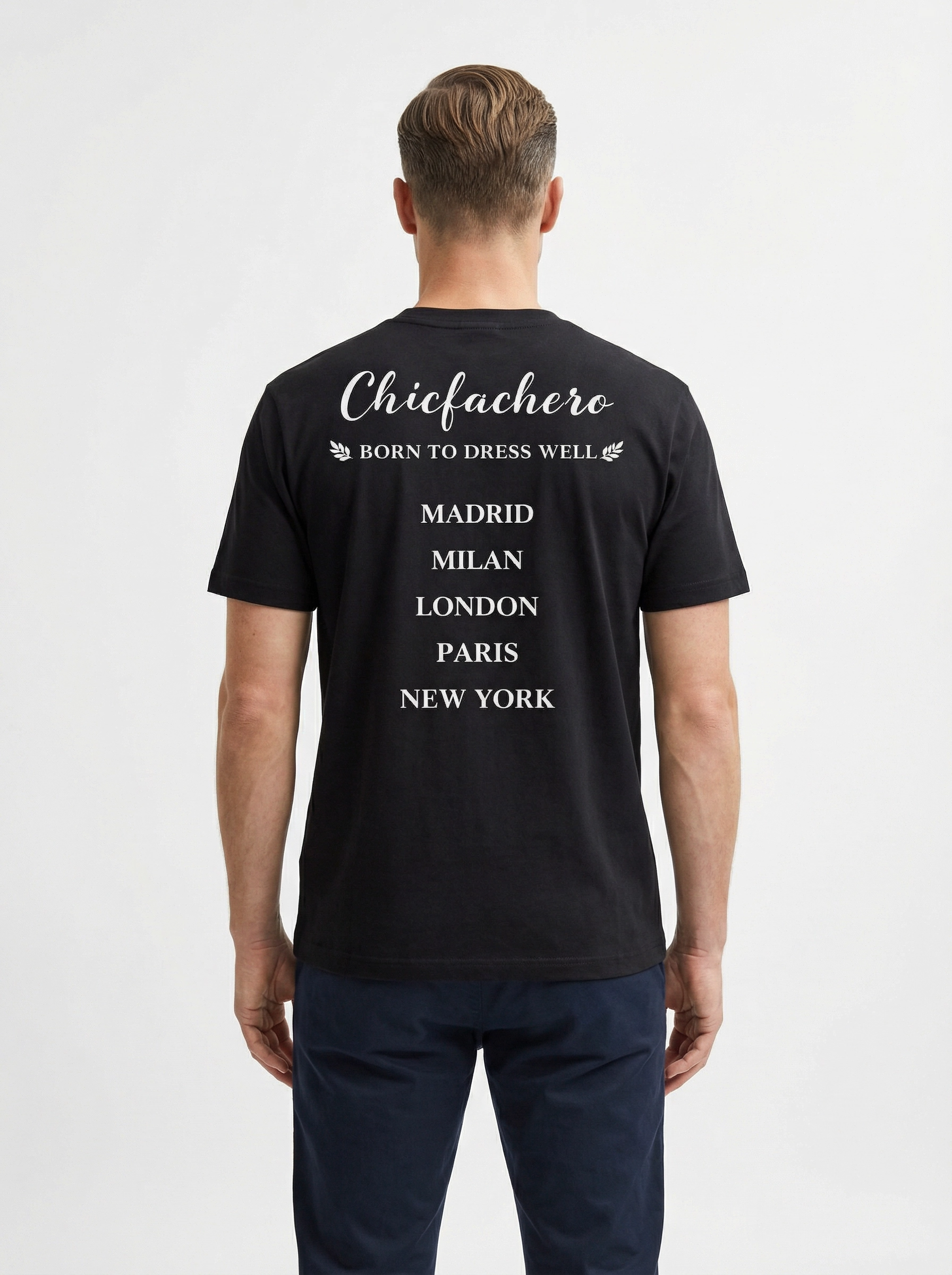Chicfachero “Born to Dress Well” Signature Tee Black