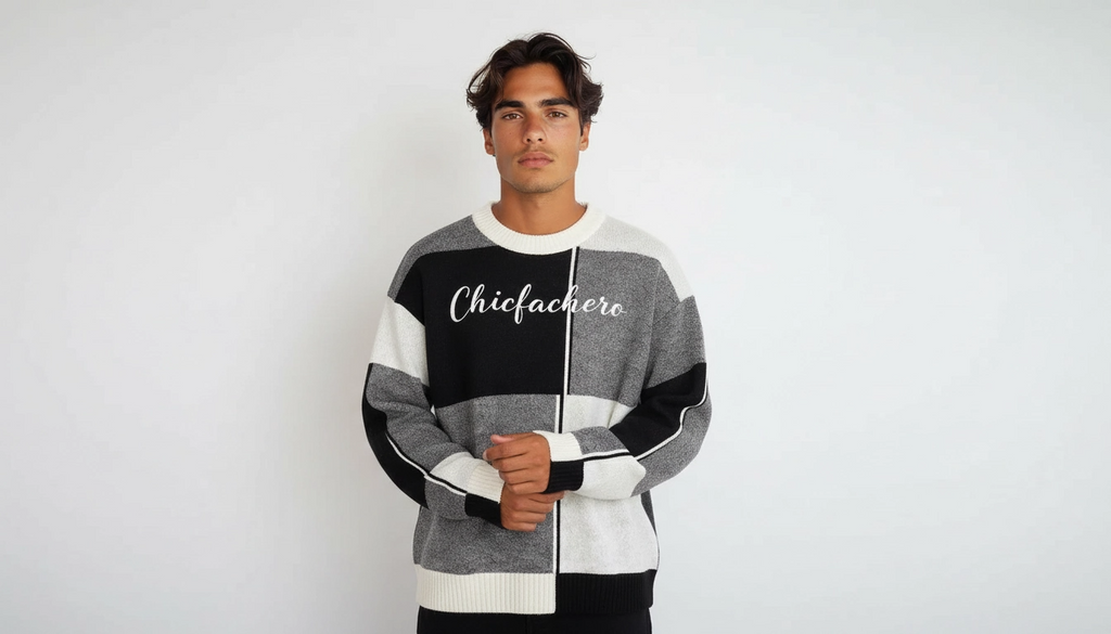 Chicfachero Signature Checkered Knit Sweater