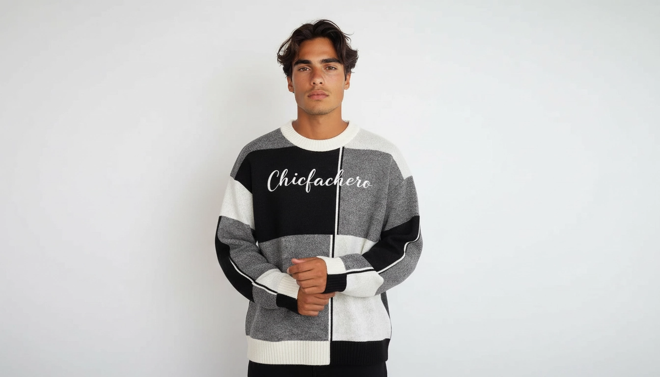Chicfachero Signature Checkered Knit Sweater