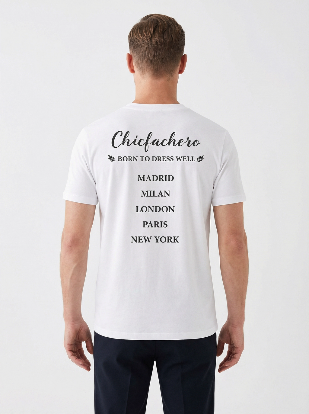 Chicfachero “Born to Dress Well” Signature Tee White