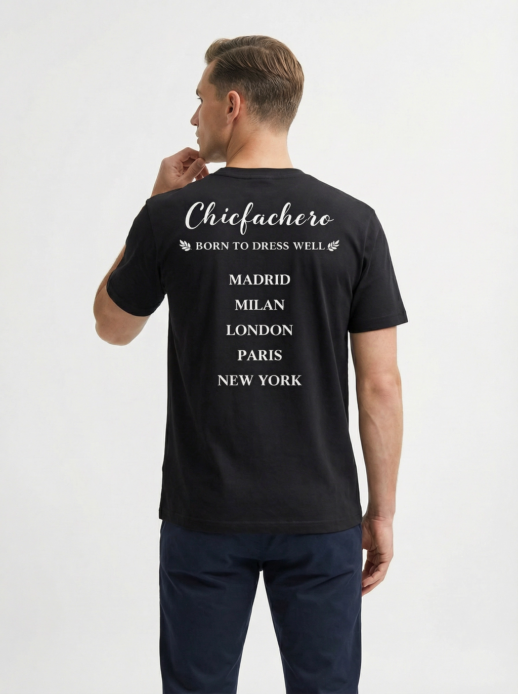 Chicfachero “Born to Dress Well” Signature Tee Black