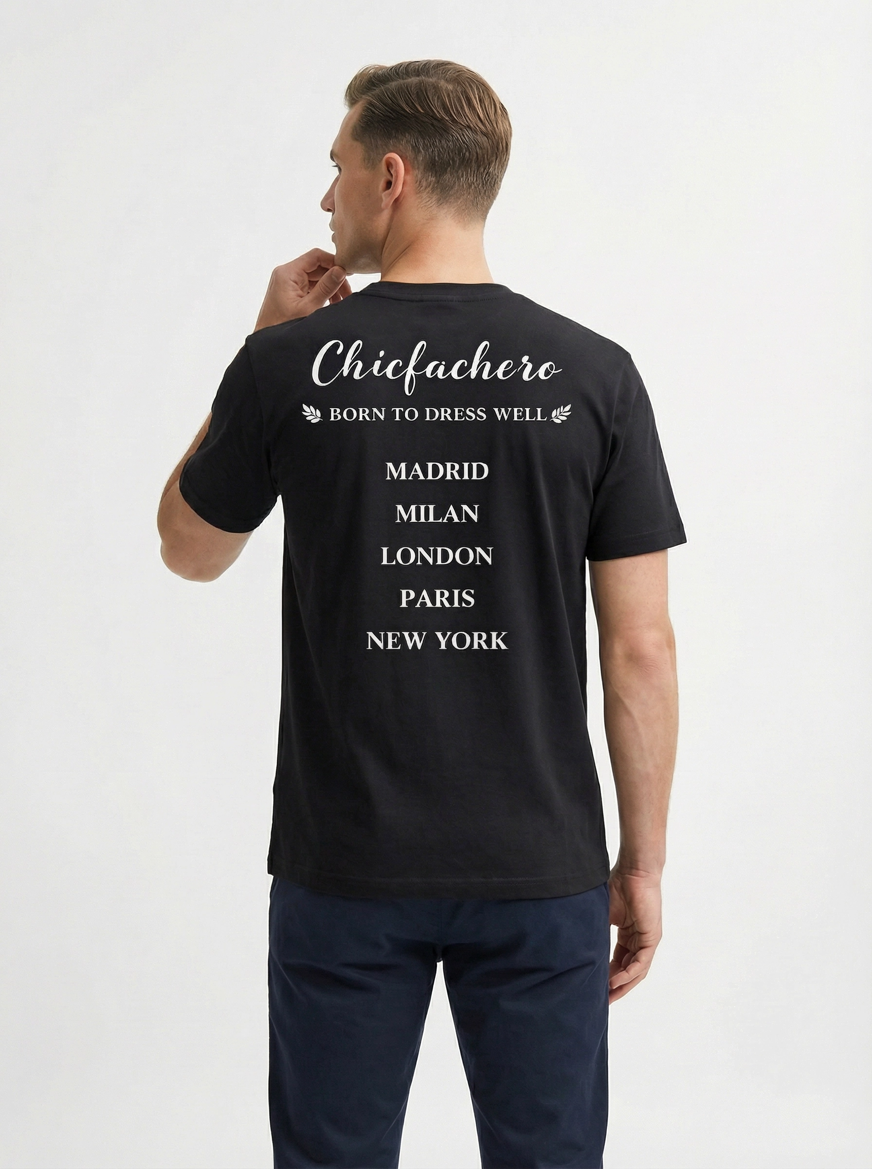 Chicfachero “Born to Dress Well” Signature Tee Black