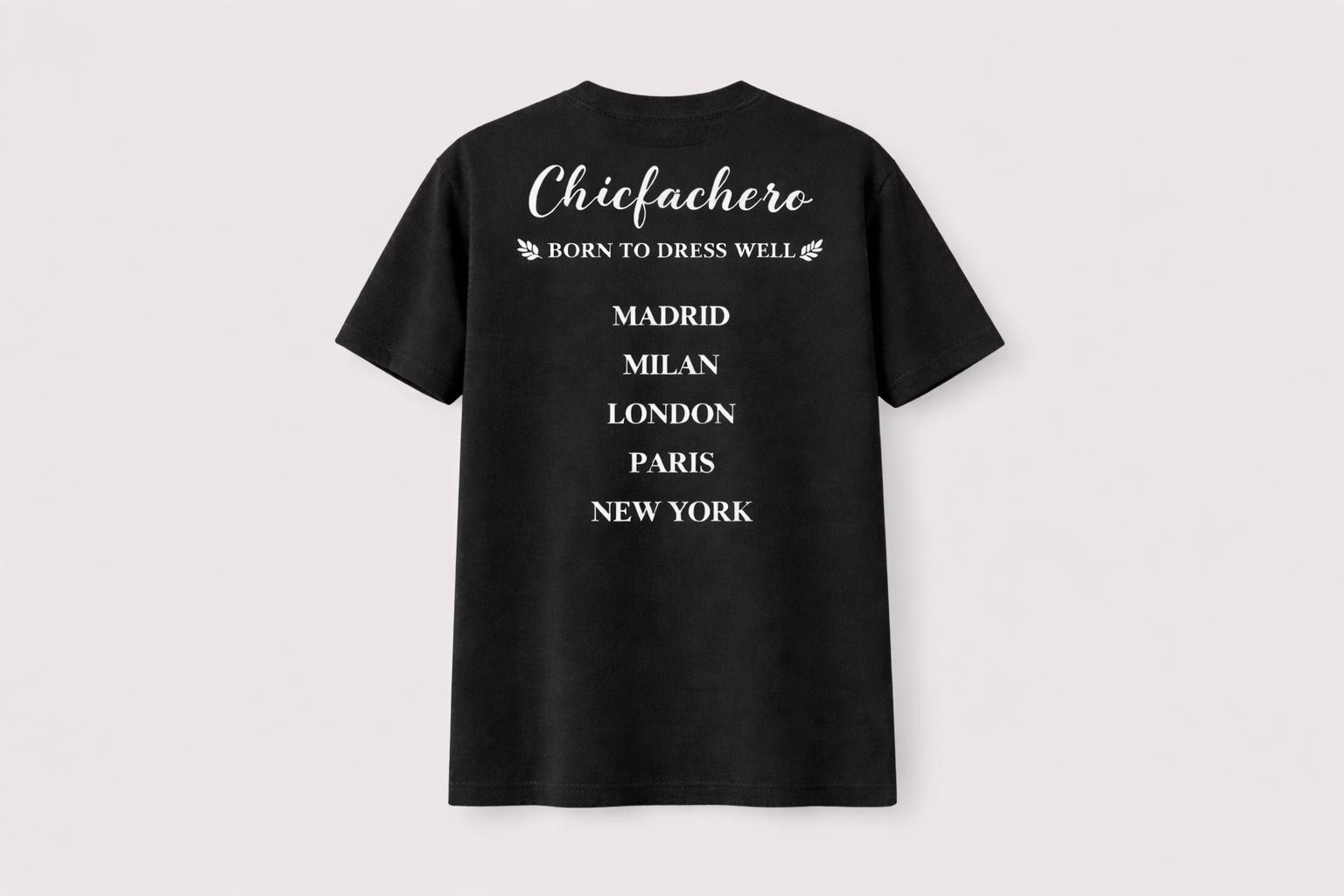 Chicfachero “Born to Dress Well” Signature Tee Black